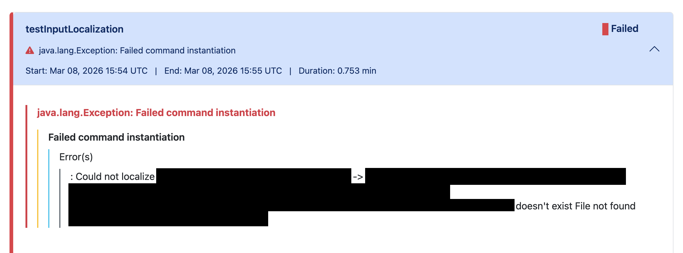 failed jobs tab detail